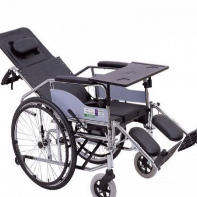 温州残疾人老年人骨伤康复护理轮椅推椅高靠背可躺带便孔